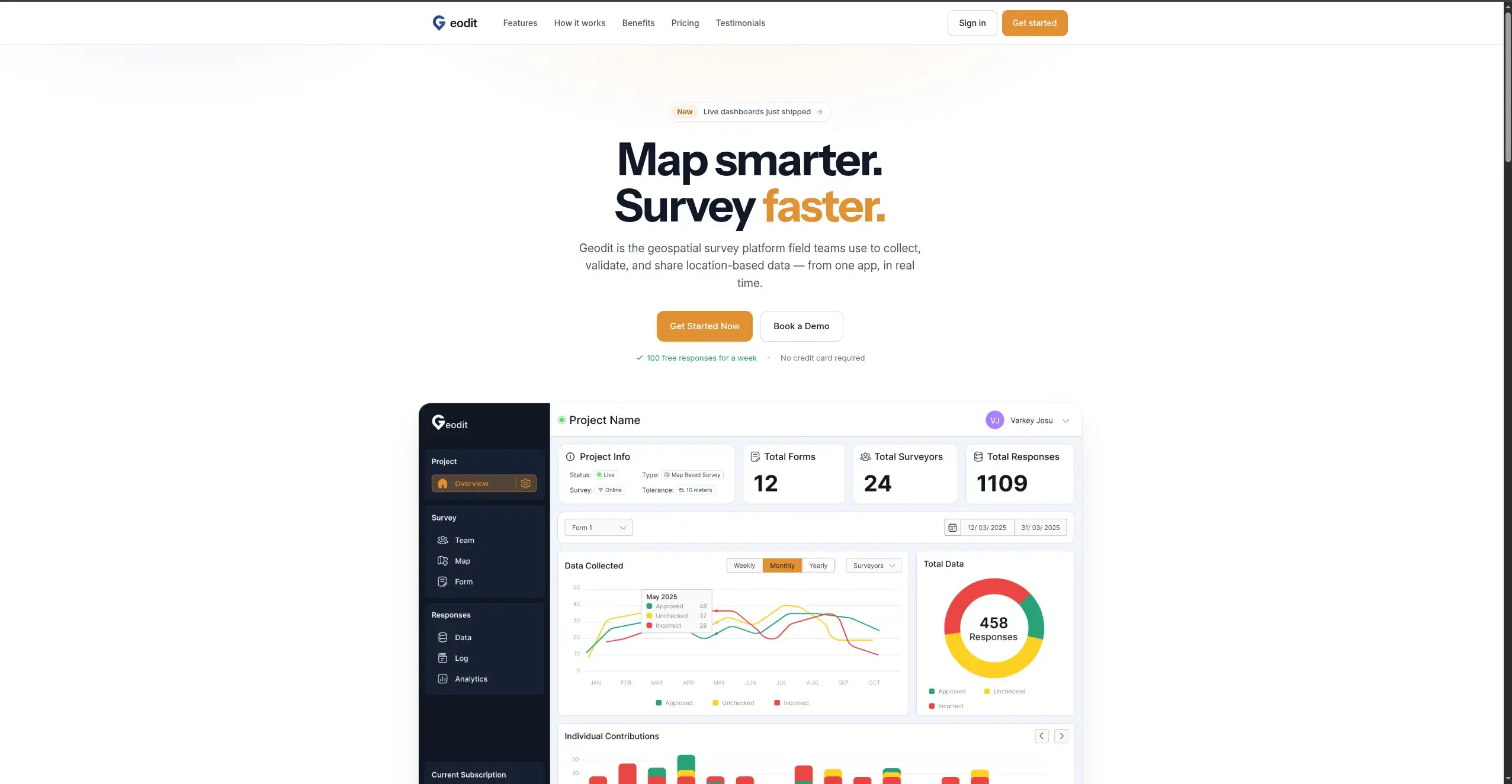 Geodit dashboard